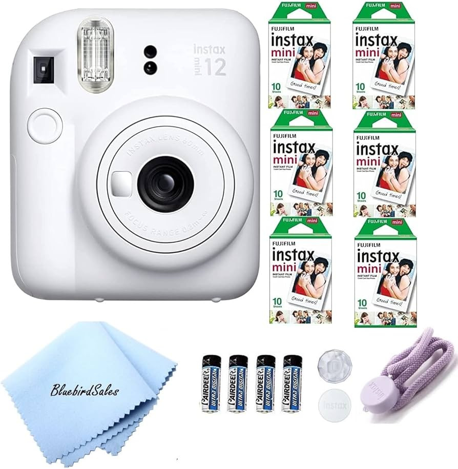Fujifilm Mini 12 Instant Camera Starter Bundle: Includes Mini Film Value Pack (60 Sheets) + 4 Pac... | Amazon (US)