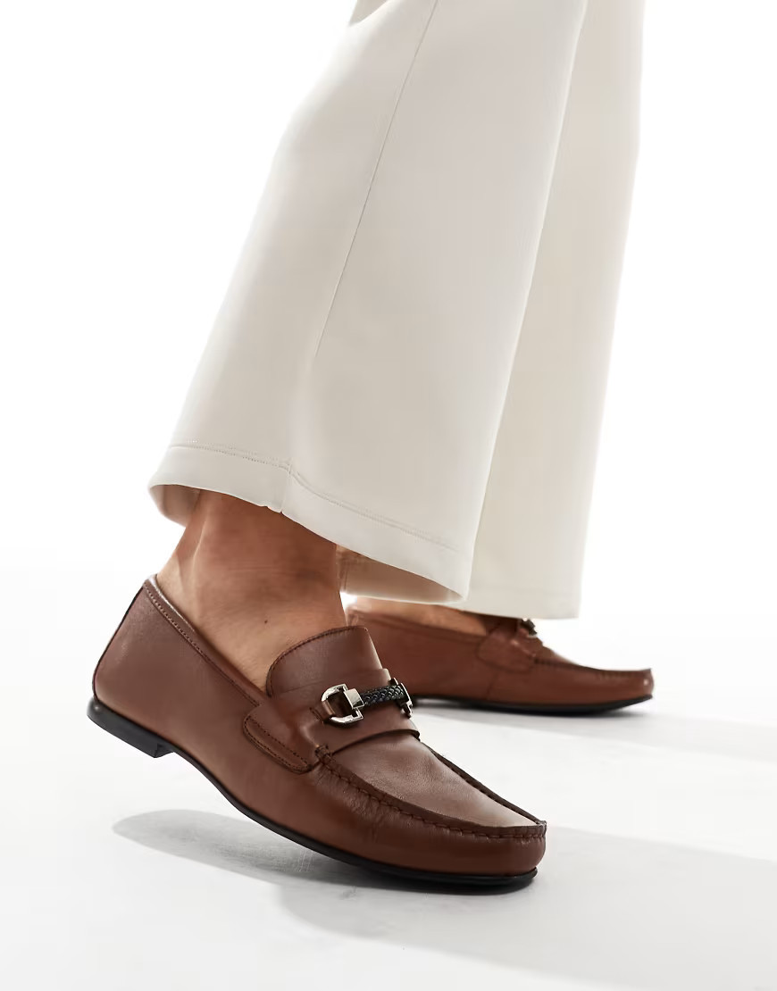 Walk London – Luigi – Leder-Loafer in Hellbraun mit Seil-Detail | ASOS (Global)