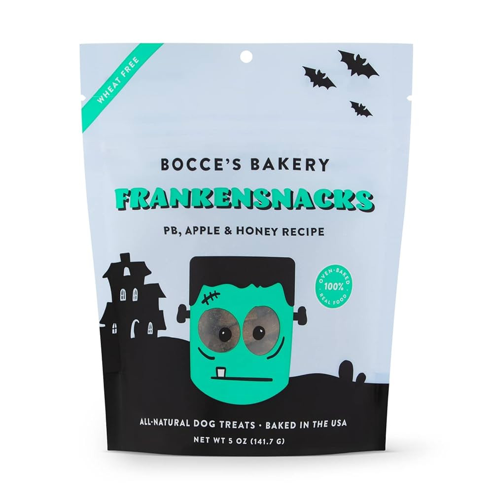 Bocce's Bakery All-Natural, Seasonal, Frankensnacks Dog Treats, Wheat-Free, Limited-Ingredient Cr... | Amazon (US)