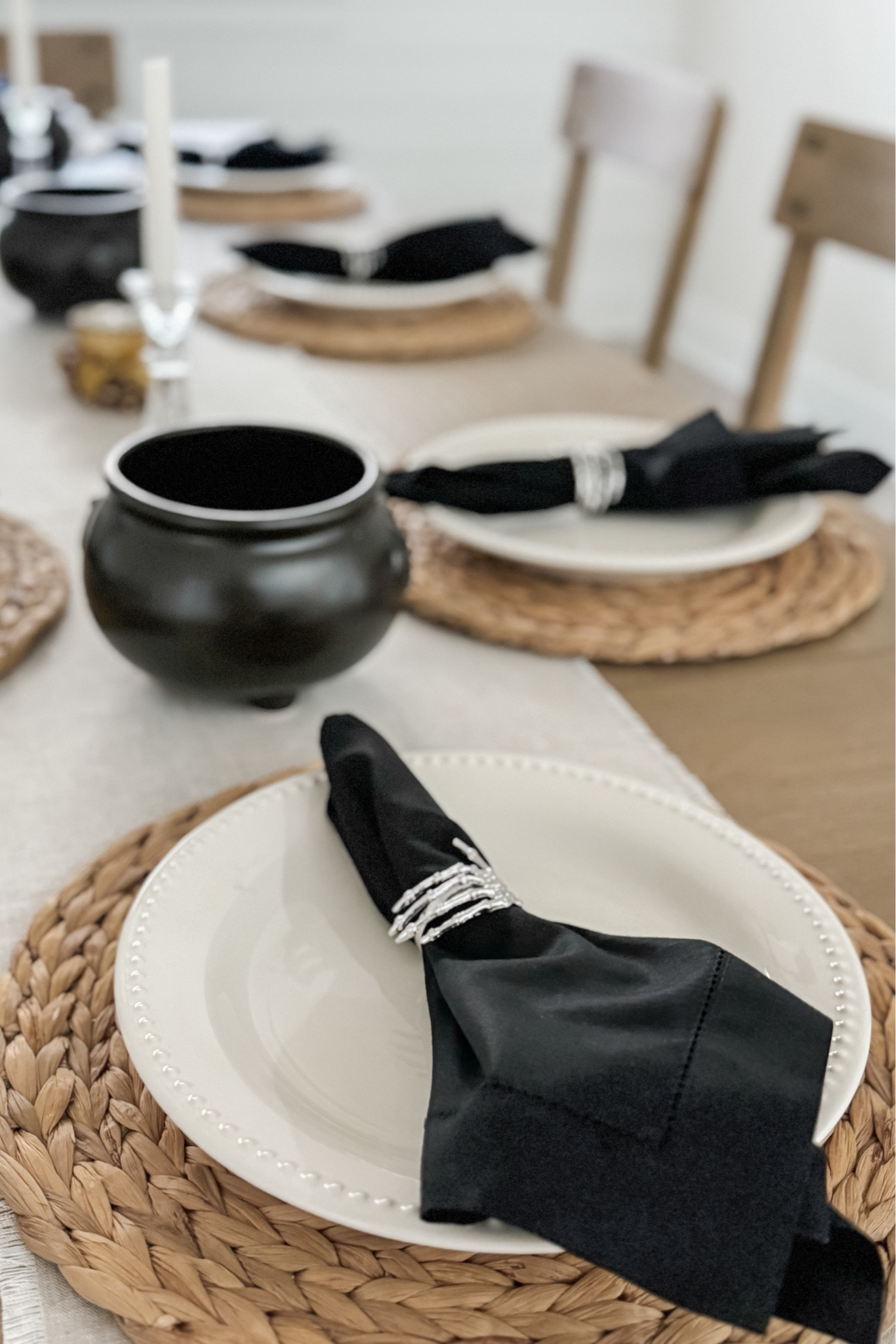 It doesn’t take much to create a festive dining table — I even kept most of my year-round decor such as the candlesticks, the table runner and my beloved woven chargers.

#LTKHome #LTKSeasonal #LTKHalloween