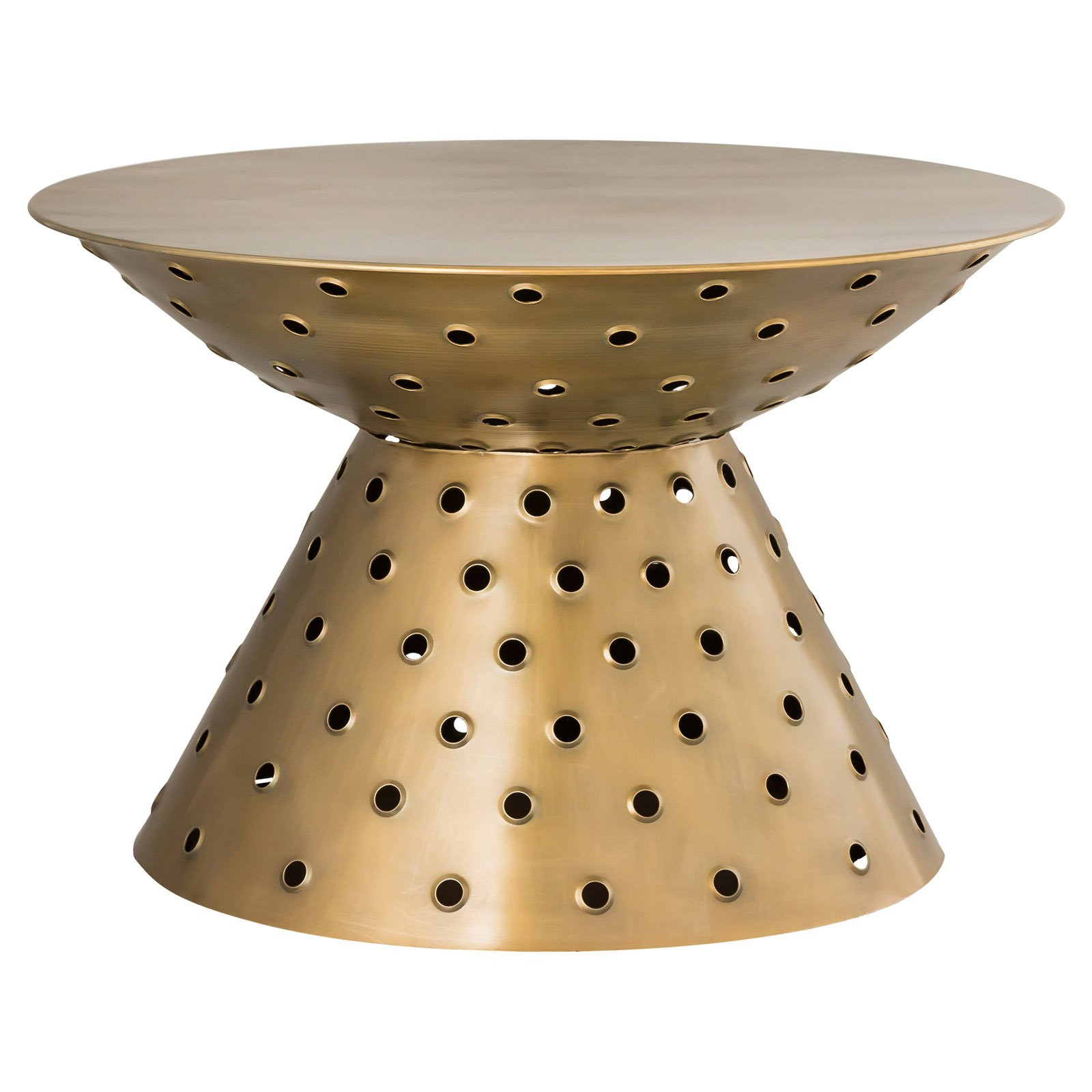 TOV Furniture Collin Round Coffee Table With Antique Brass Base | Walmart (US)