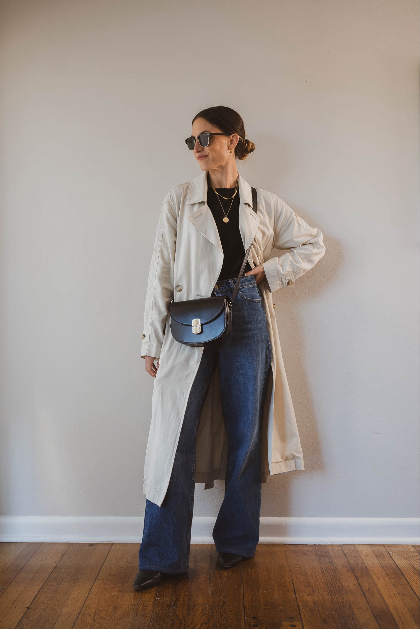 Fall Capsule: Day Twenty-Five 🍂

Sèzane tee, S, I sized up. Madewell trench, XS, TTS. Sèzane jeans, 2, I took my larger size, similar option linked. J.Crew. boots, TTS. Sèzane bag. Quince sunglasses. Herringbone Necklace and Makena Hoops from Sela Designs, ASHLEYROHR10 for 10% off. Mila Coin Necklace from Sheena Marshall Jewelry, STITCHANDSALT for $10 off  

#LTKOver40 #LTKSaleAlert #LTKSeasonal
