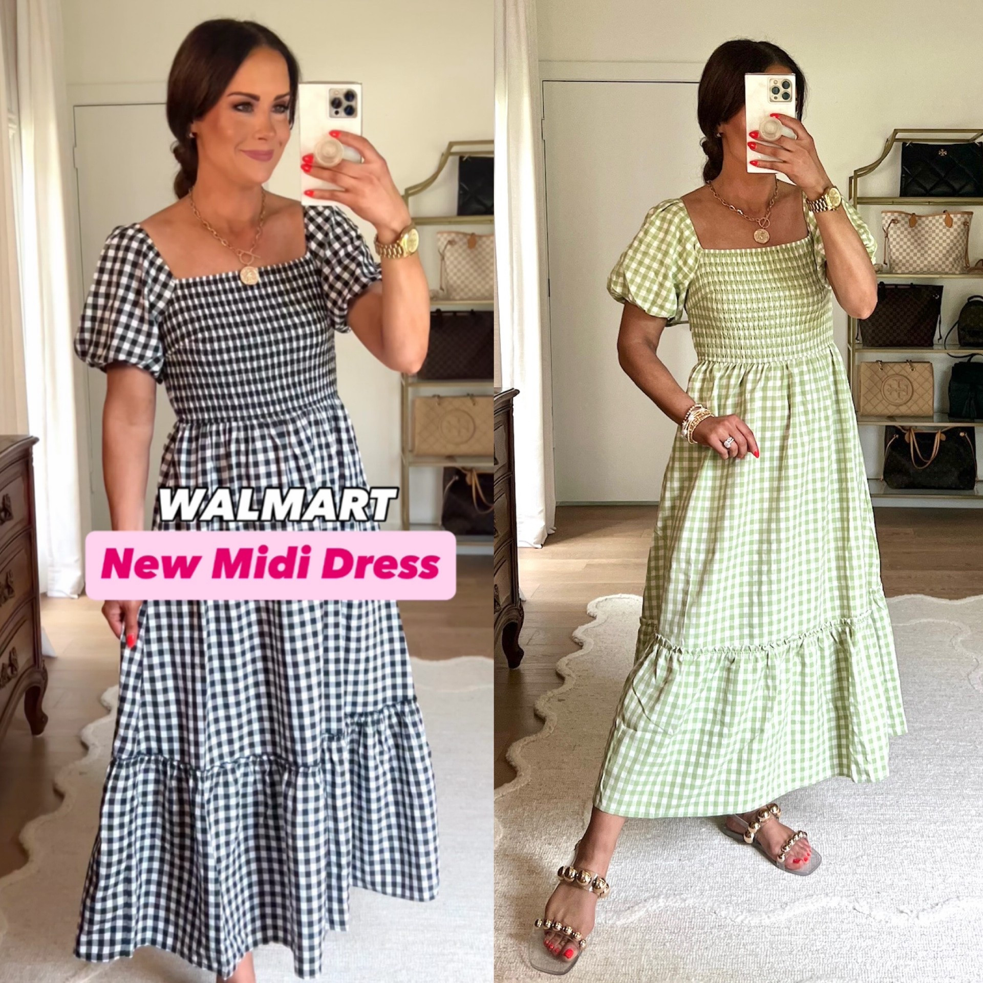 Scroll to shop! Cutest new Walmart dresses! Wearing size S. Follow us for more!