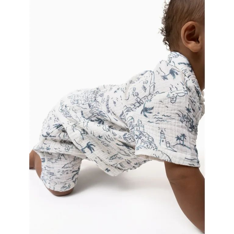 Modern Moments by Gerber Baby Boy Shirt and Short Outfit Set, Sizes 0/3 Months - 24 Months | Walmart (US)