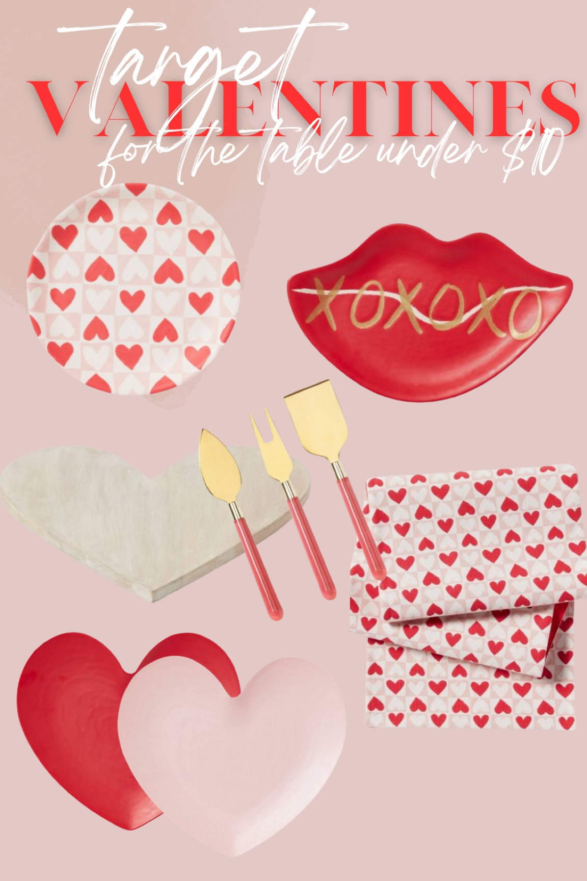 Target valentine new arrivals for under $10 - cute valentines plates - valentines serving plater - valentines table runner - valentines tablescape 

#LTKHoliday #LTKSeasonal #LTKhome