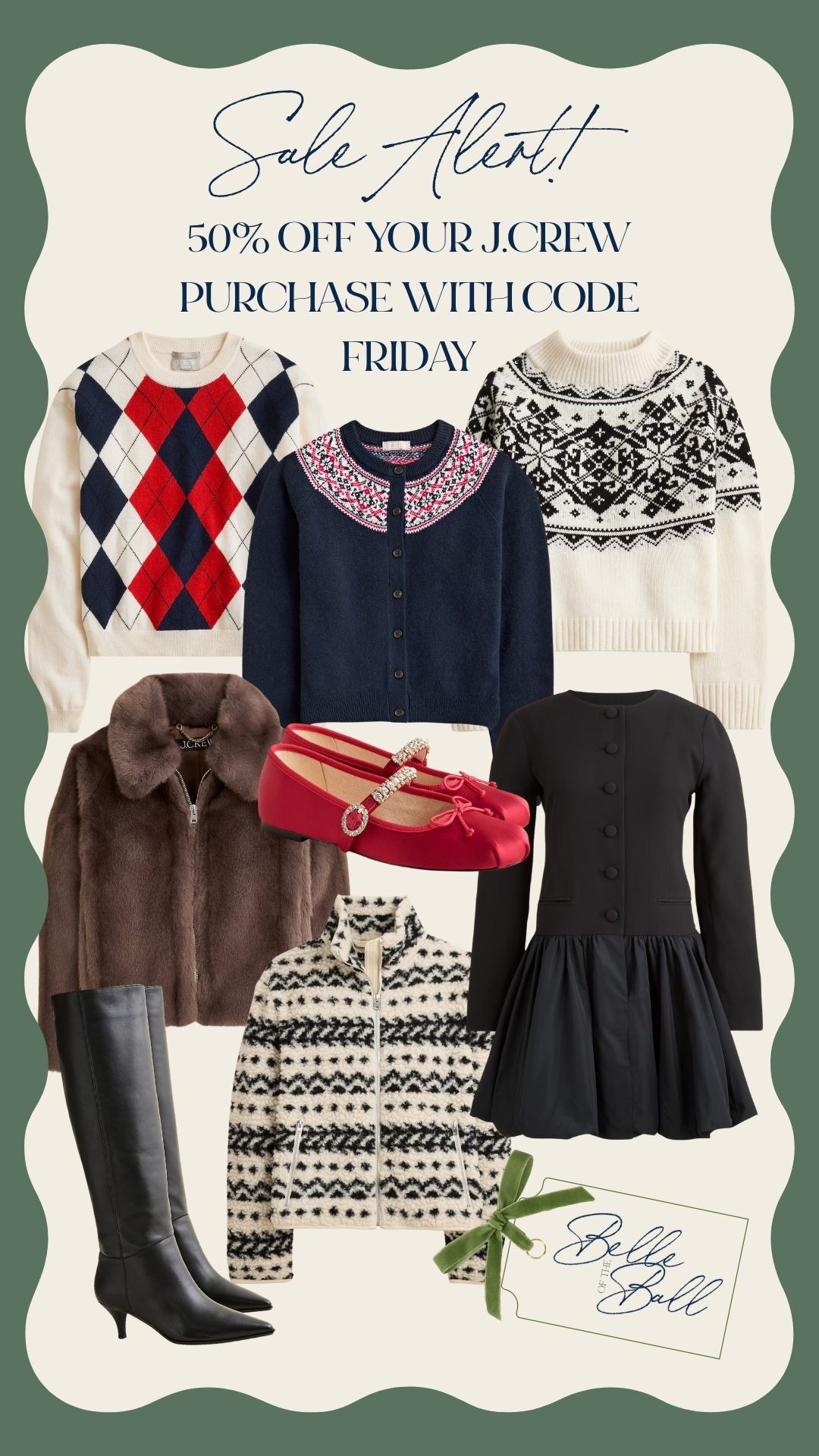 SALE ALERT: 50% off everything at J Crew! ❤️

#LTKCyberWeek #LTKHoliday #LTKGiftGuide