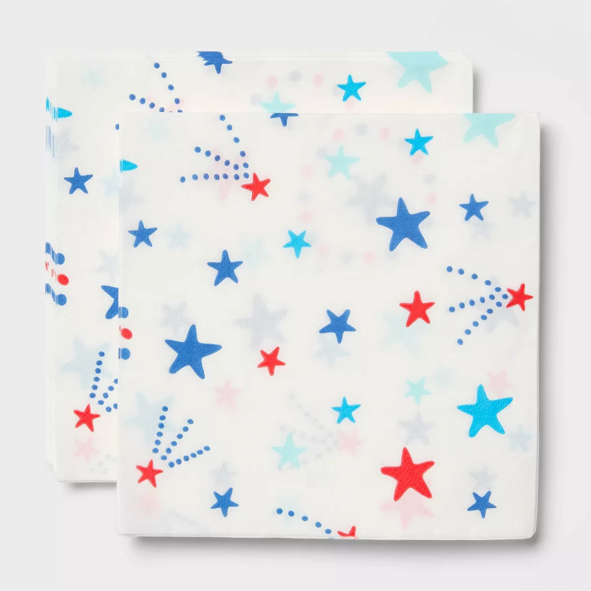 30ct Stars Disposable Napkins White Red Blue - Sun Squad™ | Target