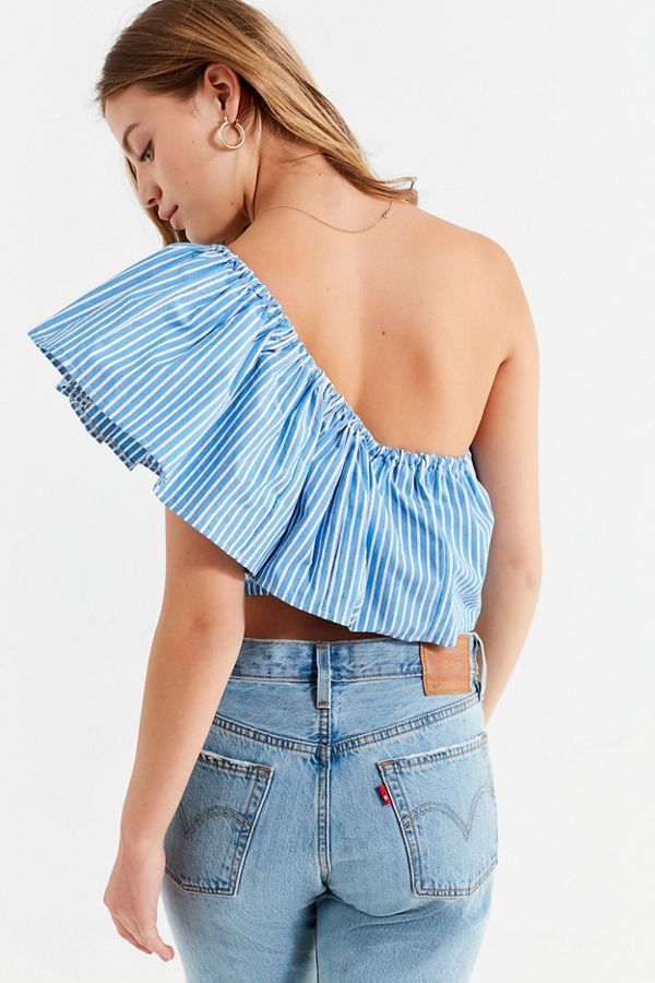 Urban Renewal Recycled One-Shoulder Ruffle Top | Urban Outfitters (US and RoW)