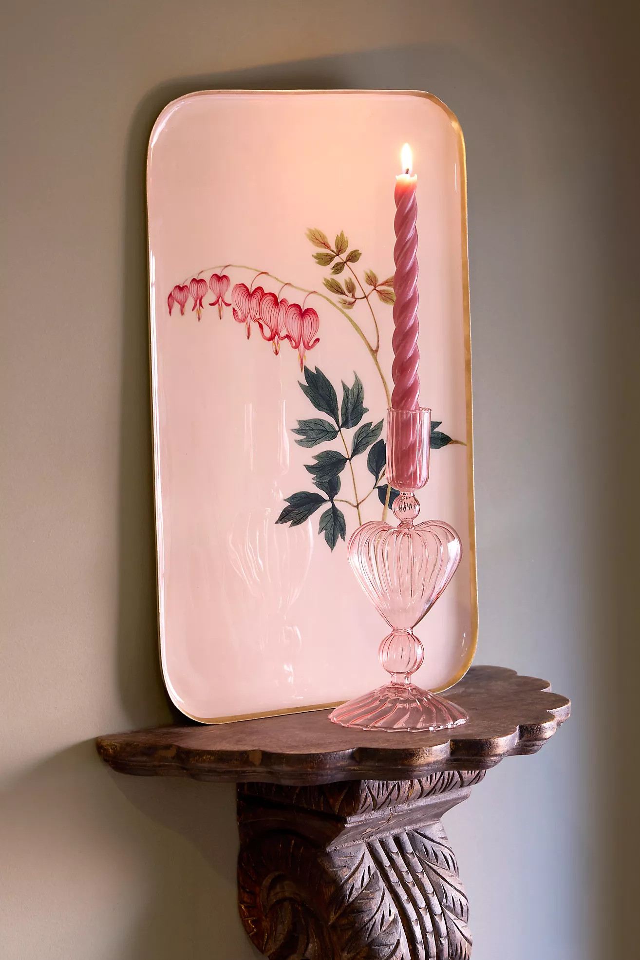 Glass Heart Taper Holder | Anthropologie (US)