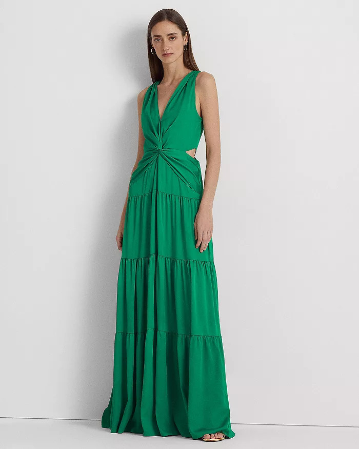 Satin Cutout Gown | Bloomingdale's (US)