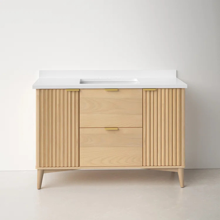 Gabi 48 in. Single Sink Bathroom Vanity in Rustic Ash | AllModern | Wayfair North America