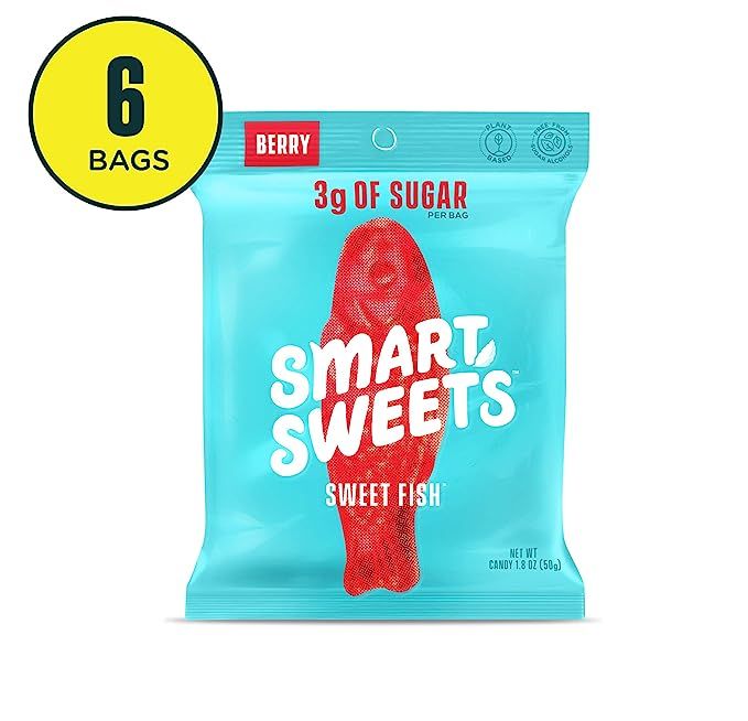 SmartSweets Sweet Fish 1.8 Oz Bags (Box Of 6), Candy With Low-Sugar (3g) & Low Calorie (80)- Free... | Amazon (US)