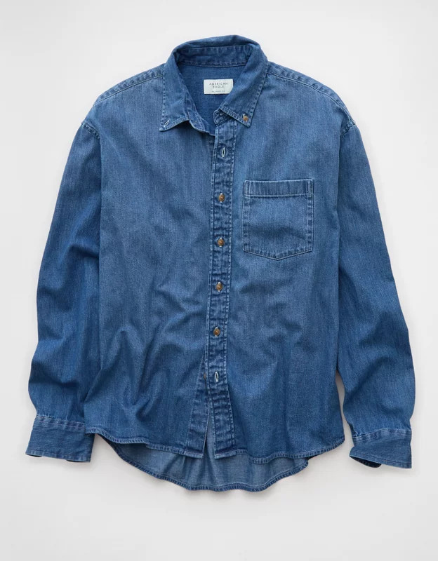 AE Everyday Denim Shirt | American Eagle Outfitters (US & CA)