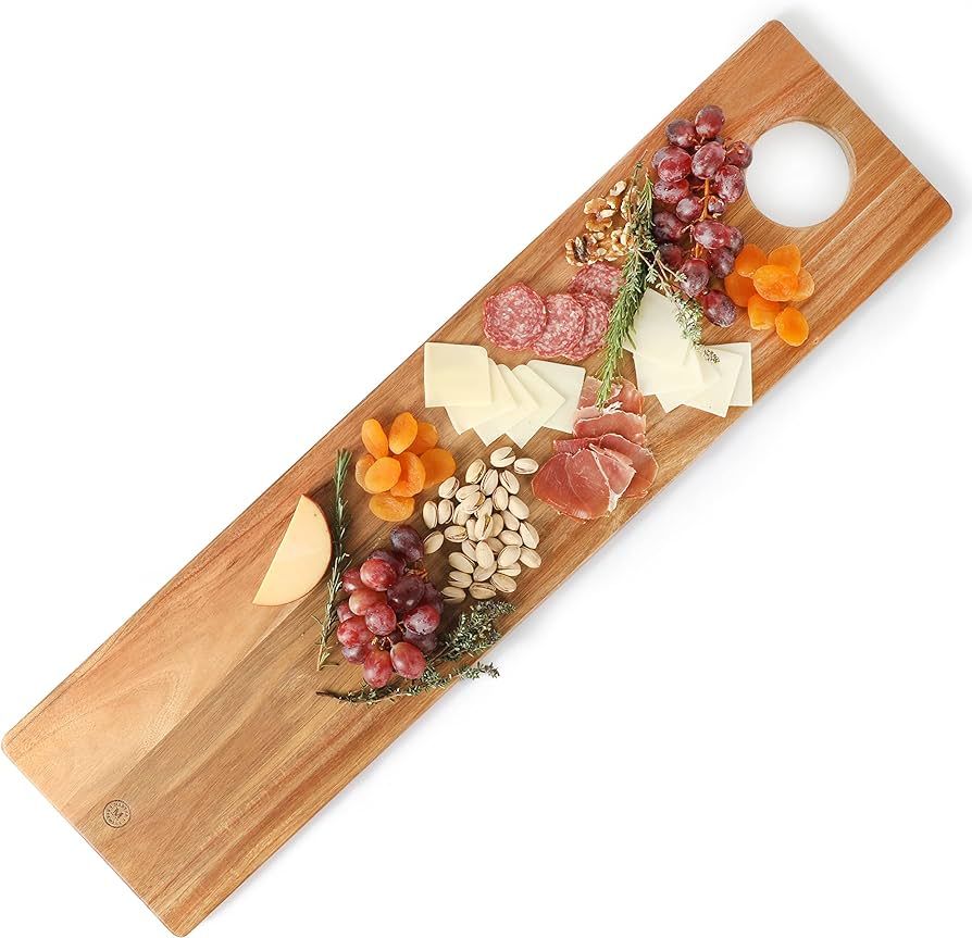 Martha Stewart Charcot 31.5 X 8 Large Charcuterie Serving Board - Rectangular - Acacia Wood | Amazon (US)