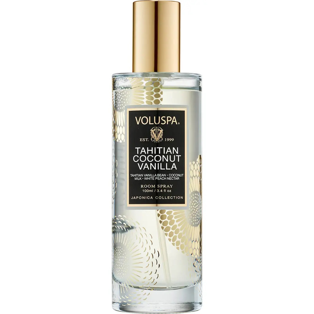 Voluspa Tahitian Coconut Vanilla Room Spray in White at Nordstrom | Nordstrom