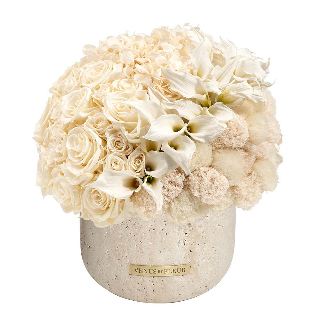 Calla Lilies in Stone Vase - Preserved Calla Lilies - Venus et Fleur | Venus ET Fleur