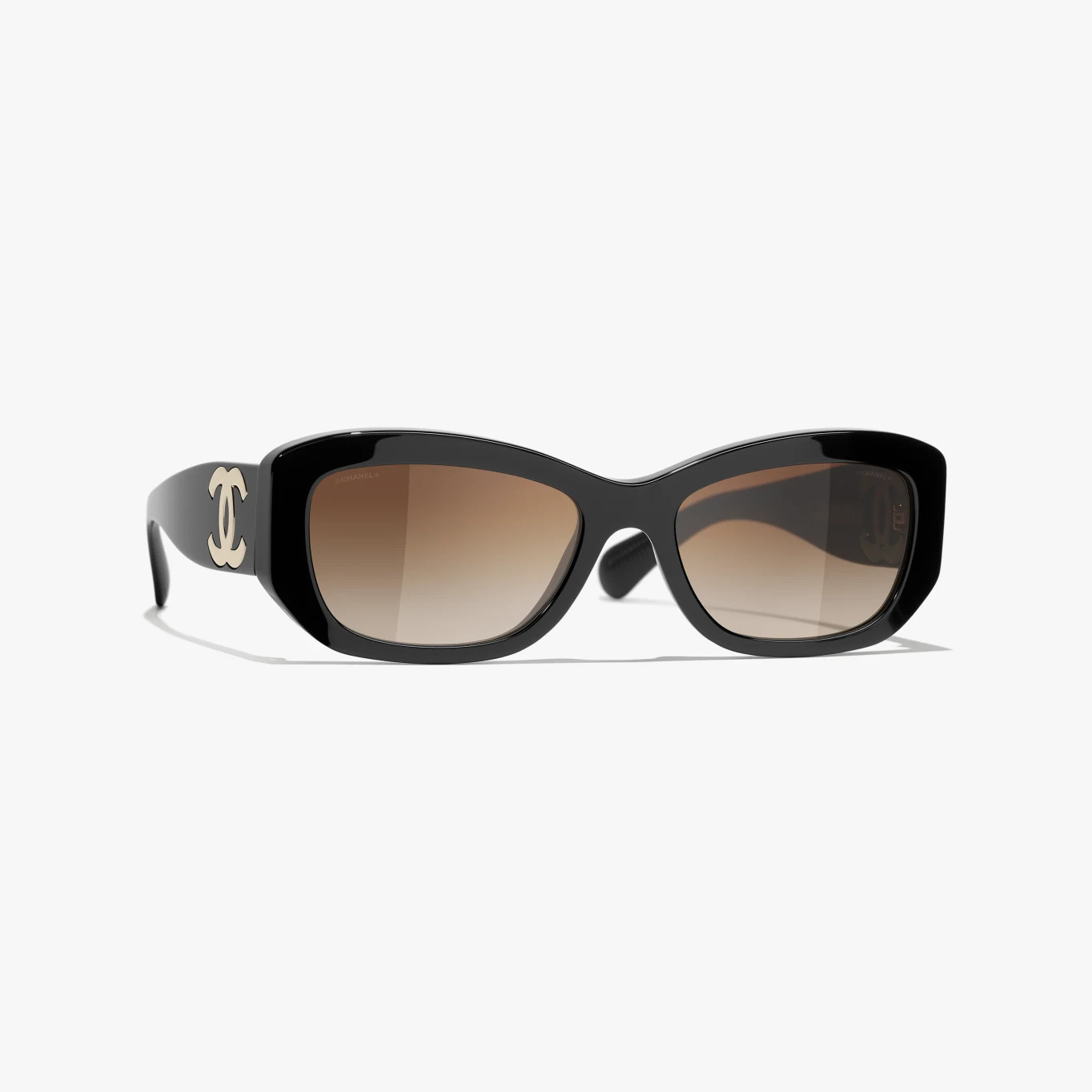 Sunglasses: Rectangle Sunglasses, acetate — Fashion | CHANEL | Chanel, Inc. (US)