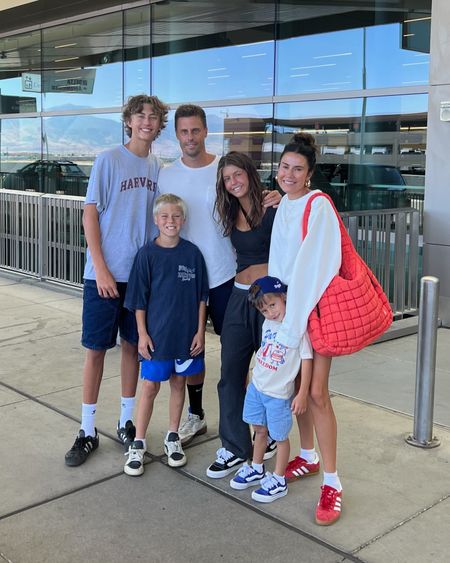 Family travel outfits ❤️ for the Fourth of July weekend! 

Travel outfit, family outfit, comfy outfit, airplane outfit, airport outfit, travel style, white sweatshirt, comfy shorts, athletic shorts, red adidas, free people tote, free people bag, red bag, summer outfit, Christine Andrew 

#LTKFamily #LTKTravel #LTKFindsUnder50