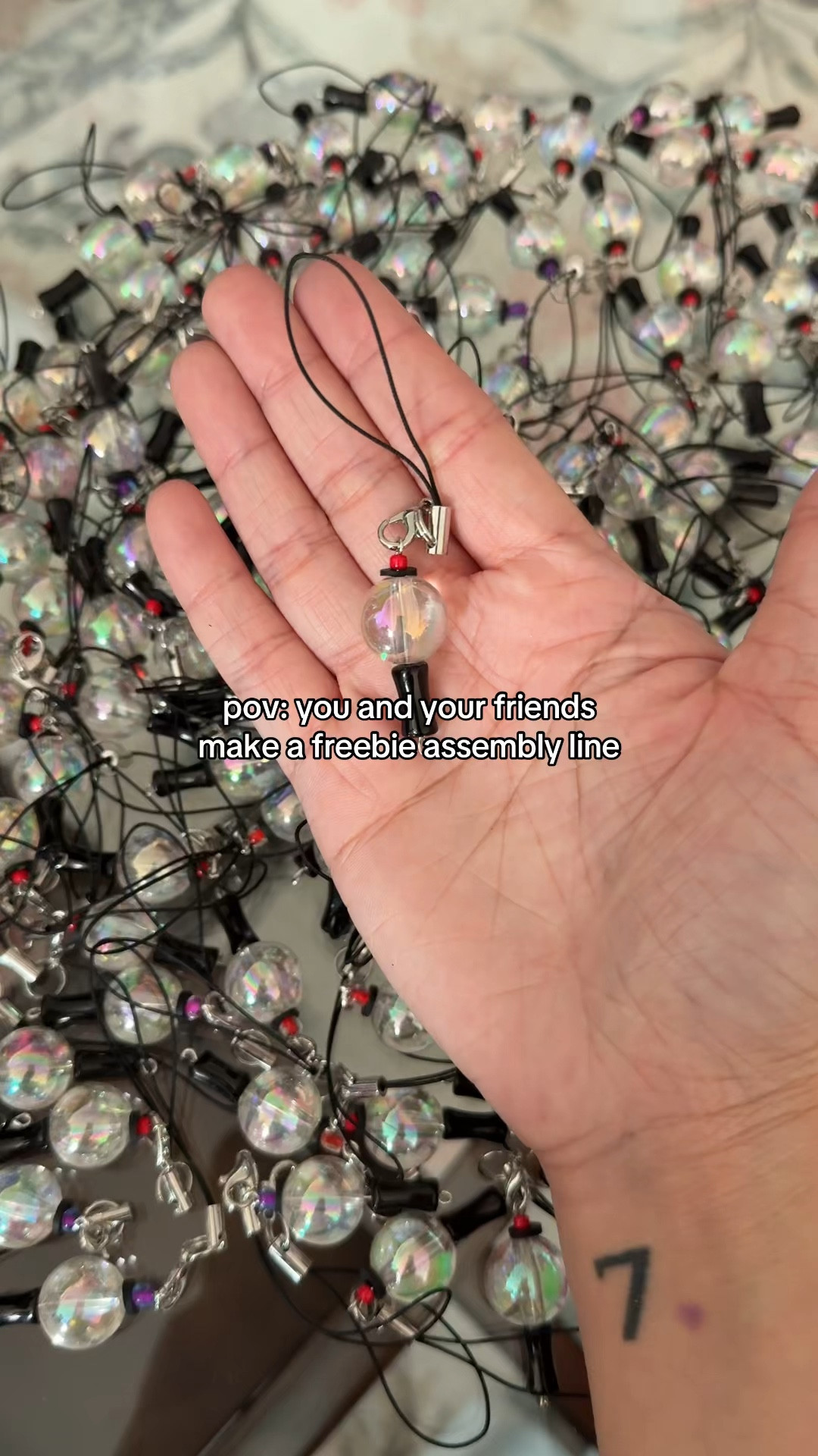 Making mini army bombs for our freebies for our BTS concerts!