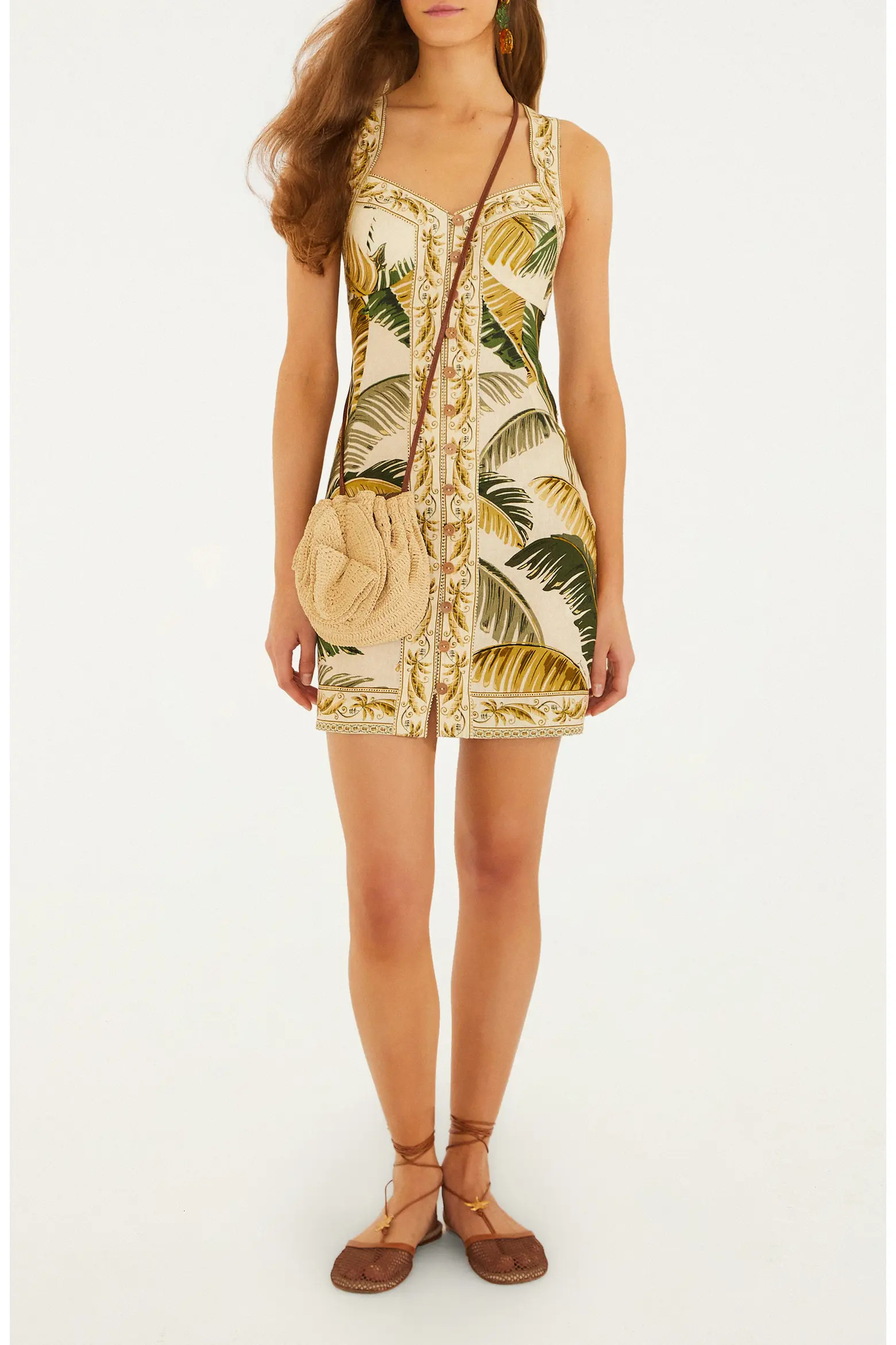 Trancoso Button Front Linen Minidress (Women) | Nordstrom | Nordstrom