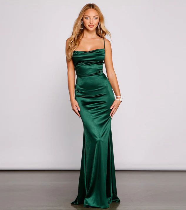 Nahla Formal Satin Mermaid Dress | Windsor Stores
