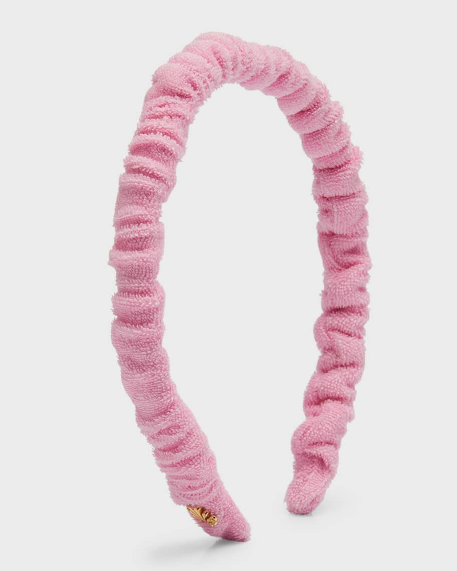 Lele Sadoughi Jessie Pink Terry Headband | Neiman Marcus