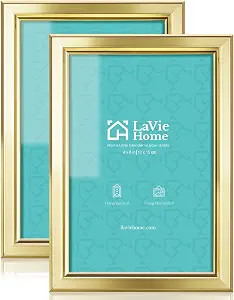 LaVie Home 4x6 Picture Frames (2 Packs, Gold) Simple Designed Photo Frame with High Definition Gl... | Amazon (US)