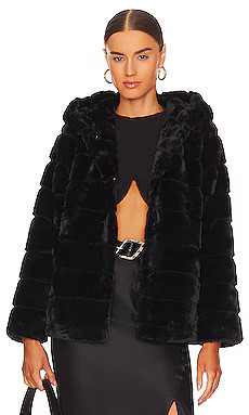 Madam Butterfly Faux Fur Jacket in Jet Black | Revolve Clothing (Global)