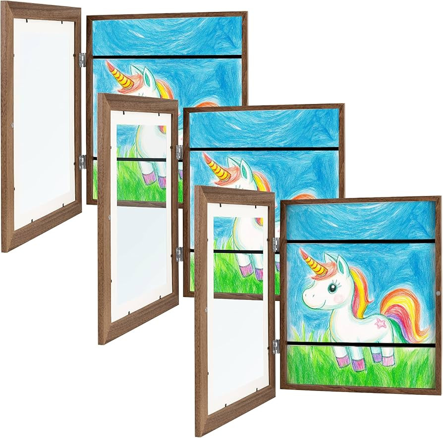 Zenacolor Kids Artwork Frames Changeable - Front-Opening to Display & Store 100 pcs - Set of 3 Ki... | Amazon (US)