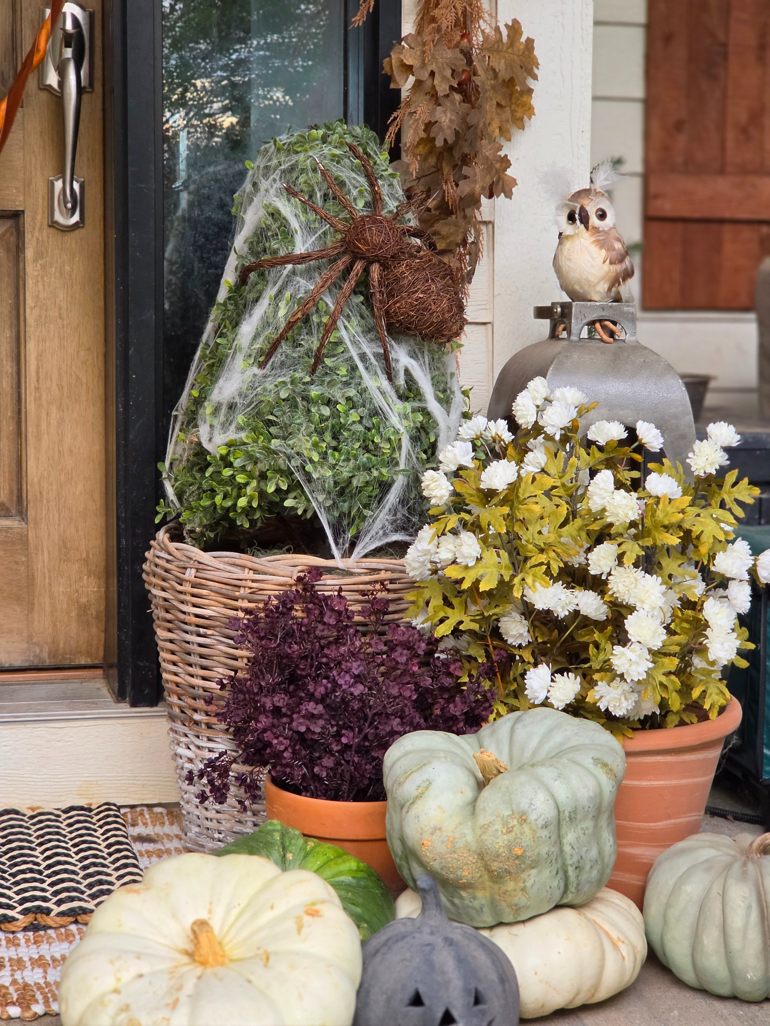 Front porch got a spooky makeover. The spiders look kinda real 

#LTKSeasonal #LTKHome #LTKstorytime