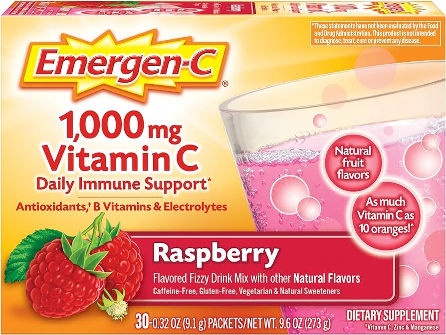 Emergen-C 1000mg Vitamin C Powder, with Antioxidants, B Vitamins and Electrolytes, Supplements fo... | Amazon (US)