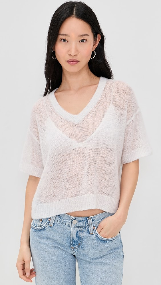 Cashmere Short Sleeve V Neck Tee | Shopbop