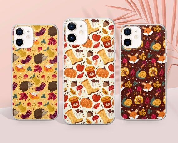 Autumn Phone Case Fall Leaves Cover fit for iPhone 12 Pro 11 | Etsy | Etsy (UK)
