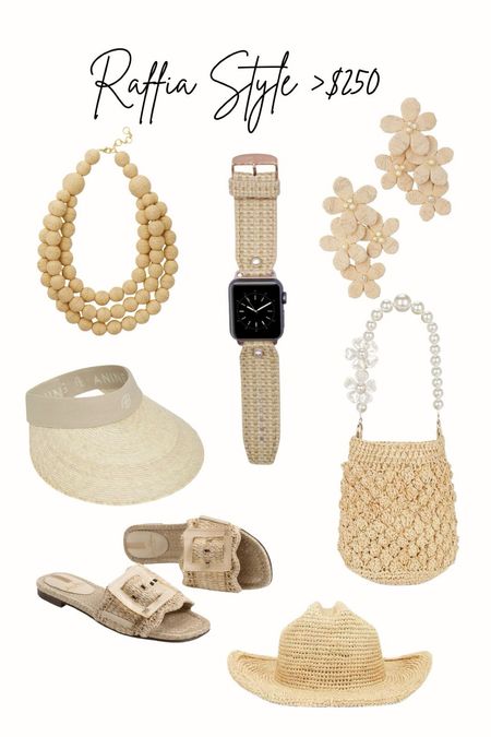 Looking for a beachy style with the material of the summer, Raffia? We got you covered for accessories under $250! All will match your new Raffia Spark*l Band! Code HOUSEOFBONZI saves $ on Spark*l ☀️

#LTKTravel #LTKSeasonal #LTKStyleTip