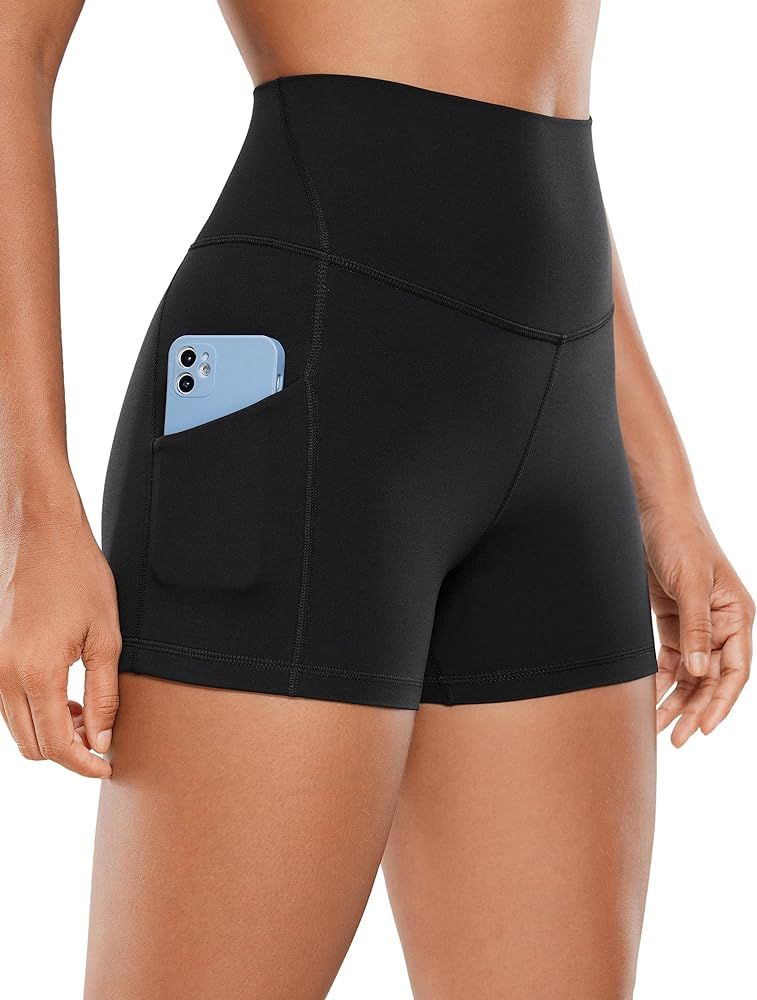 CRZ YOGA Womens Butterluxe Biker Shorts with Pockets 3'' / 5'' / 8'' - High Waisted Volleyball Wo... | Amazon (US)