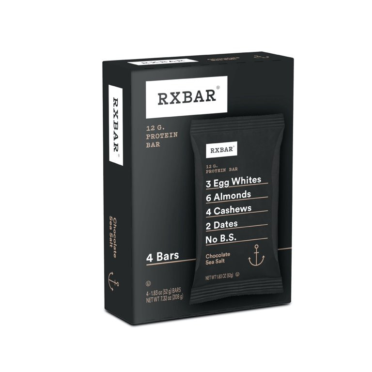RXBAR Protein Bar, Chocolate Sea Salt, 4 Ct, 7.32 Oz, Box - Walmart.com | Walmart (US)
