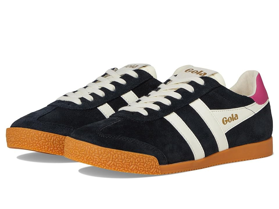 Gola Elan Women's Shoes Black/Off-White/Fuchsia : 9.5 B - Medium, Suede | Zappos