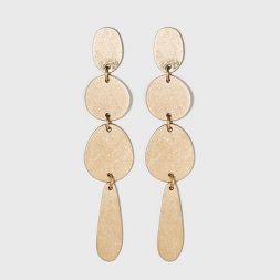 Worn Gold and Brushed Brass Mixed Shape Drop Earrings - Universal Thread™ Gold | Target