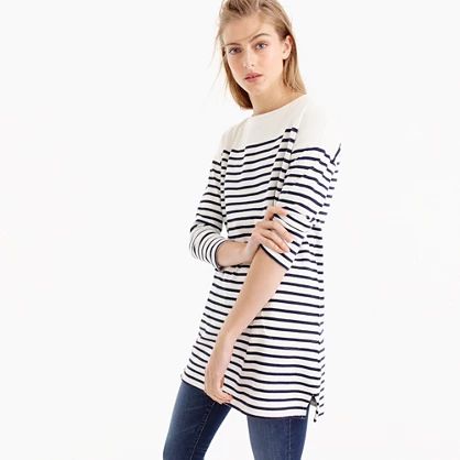 Striped boatneck tunic | J.Crew US