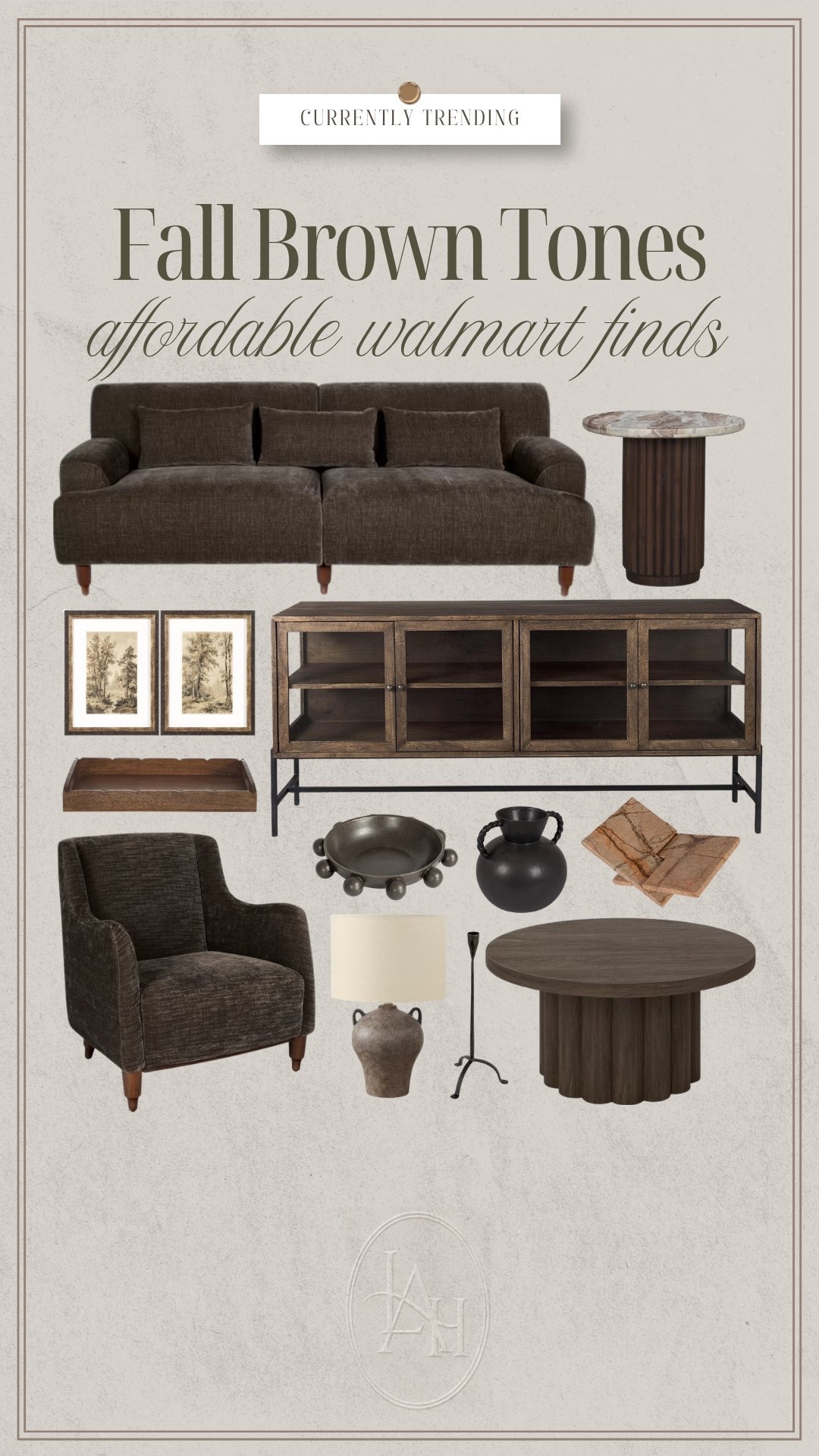 Rich fall brown tones that look luxurious without the designer price tag! These new Walmart arrivals are absolutely gorgeous! A mix of affordable pieces and a few higher end styles to create a timeless and organic balance.

#LTKHome