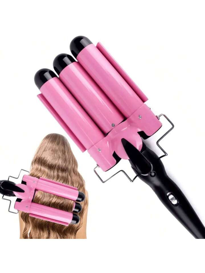 Ferro De Ondular Profissional De 3 Barris, Cerâmico, Enrolador De Cabelo, Ferramenta De Penteado Com Ondas, Ondulador De Cabelo, Bastão De Enrolar Cabelo De Aquecimento Rápido, Adequado Para Todos Os Tipos De Cabelo | SHEIN