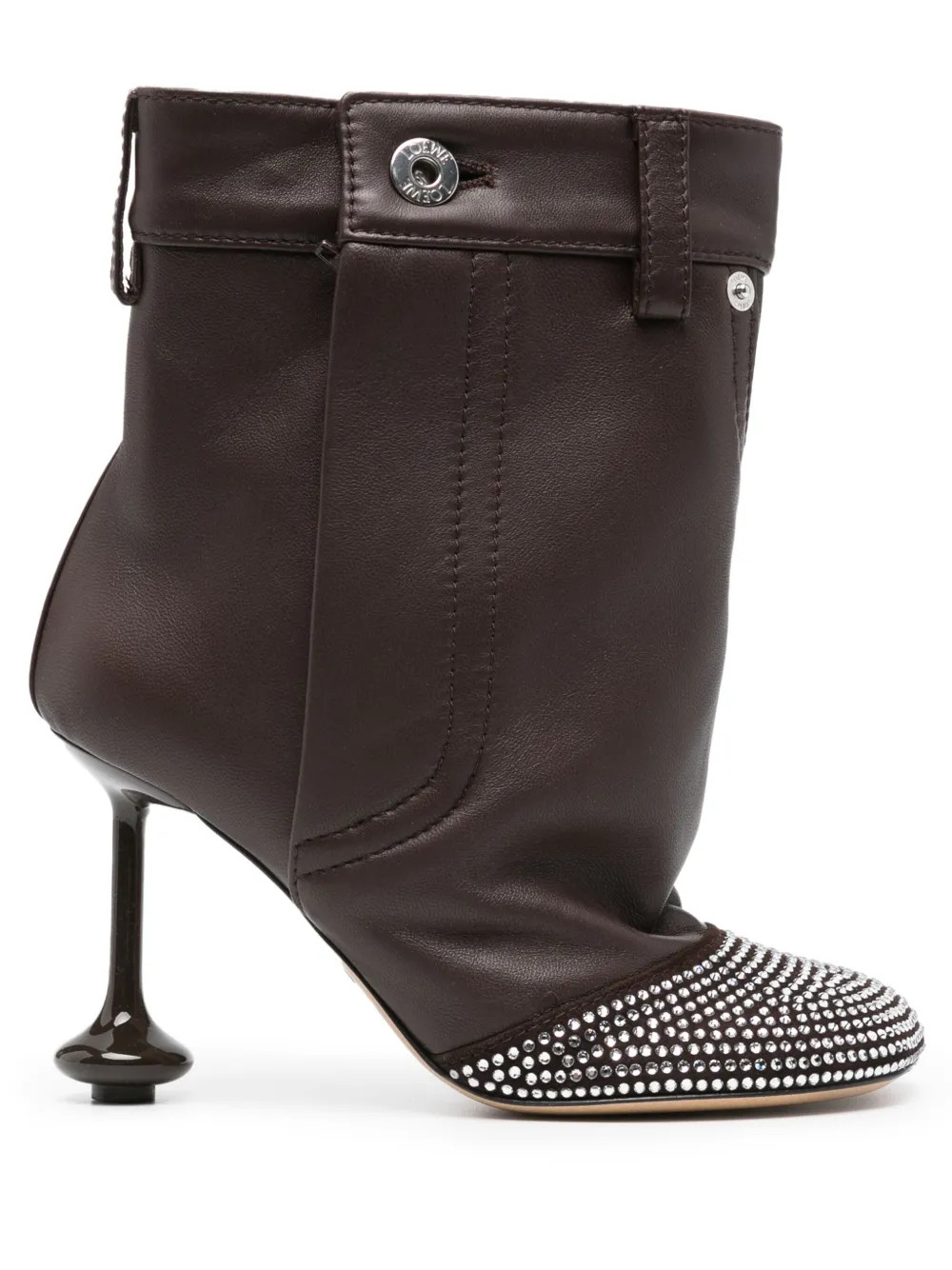 LOEWE Toy 95mm Leather Boots | Brown | FARFETCH AZ | Farfetch Global