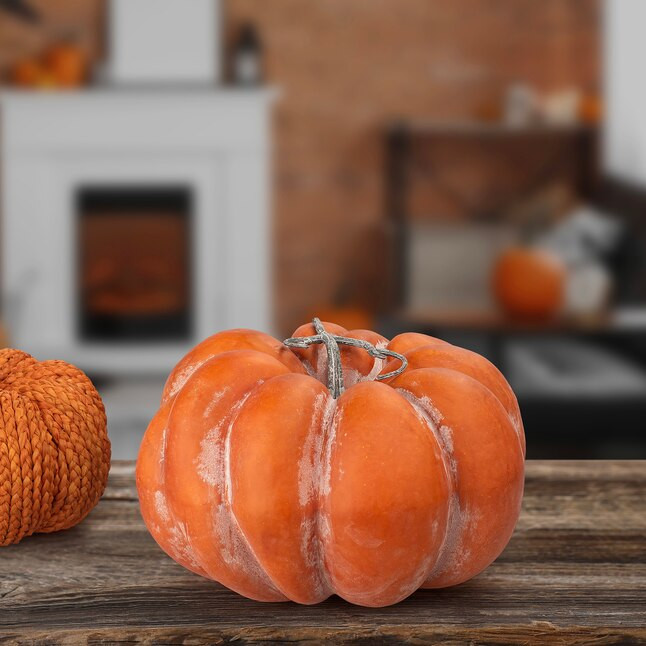 Holiday Living 7.5-in Harvest Pumpkin Decor Lowes.com | Lowe's