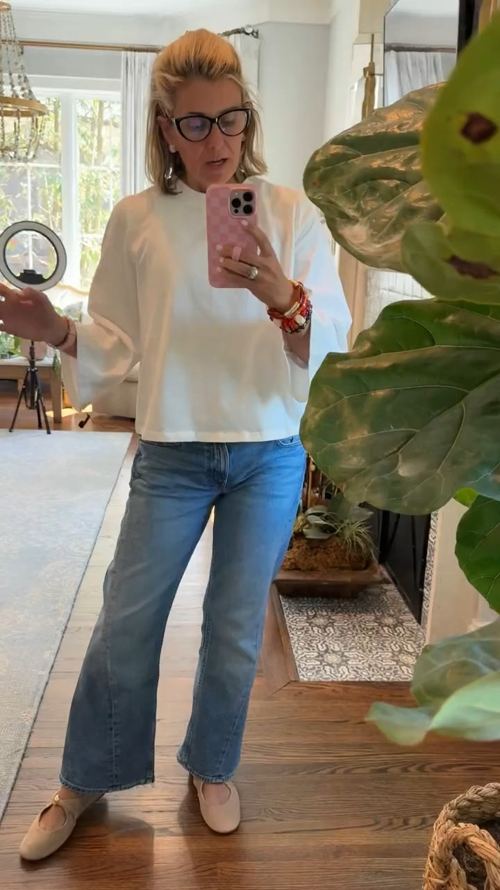 Loving my new Mother Denim!! I wear 26P on jeans xs white tee, 7.5 shies (1/2 size down)

Petites Lil Bookie Twist Skimp - size 26 in wash Just An Animal

*code Catherine20 at Allie + Bess
*code mixandmatchmadness at Loopy

#LTKdayinmylife #LTKSeasonal #LTKstorytime