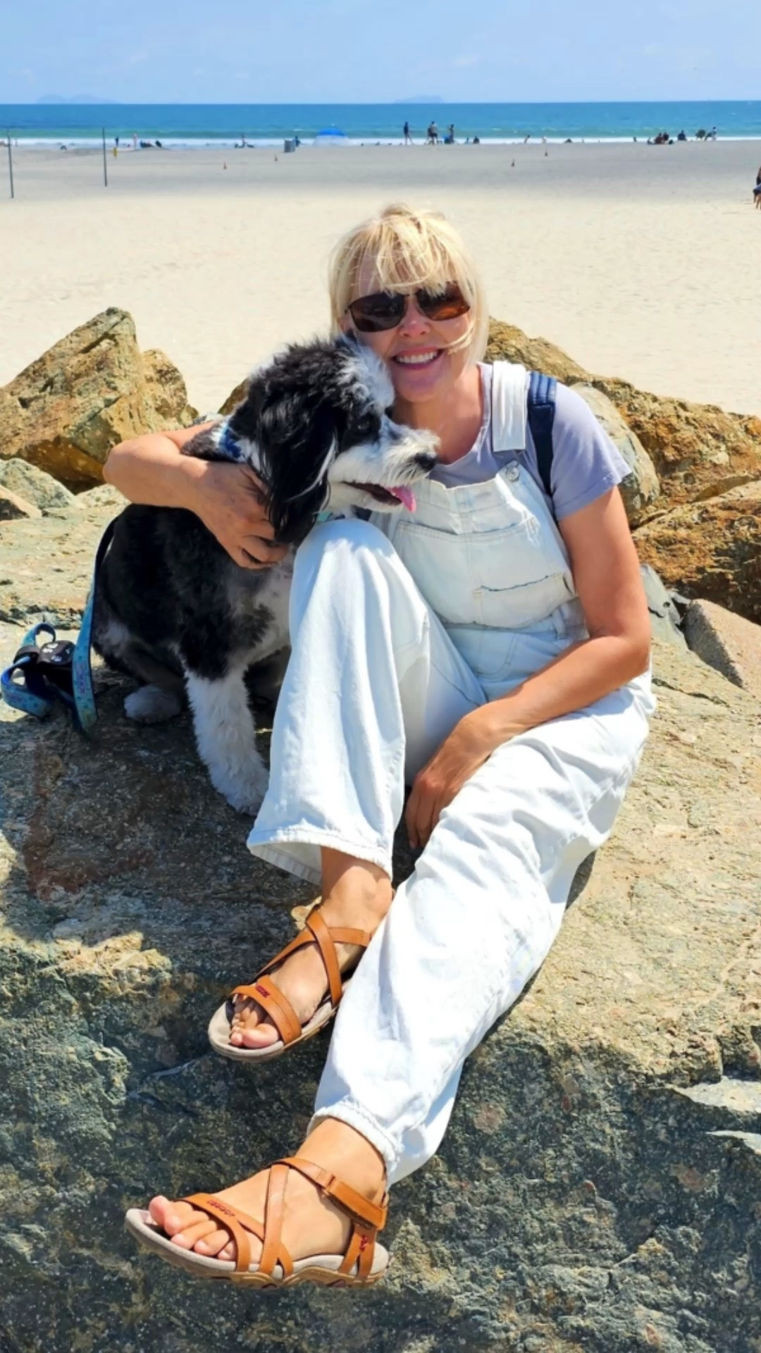 I’ve had these lovely light denim overalls for a few years now — and have worn and loved them a lot! So when I saw they were still being sold — I had to share! My sandals are comfy and are perfect for walking in  The beach is my favorite place, and being here with my puppy, Oliver is pure happiness!

#LTKOver40