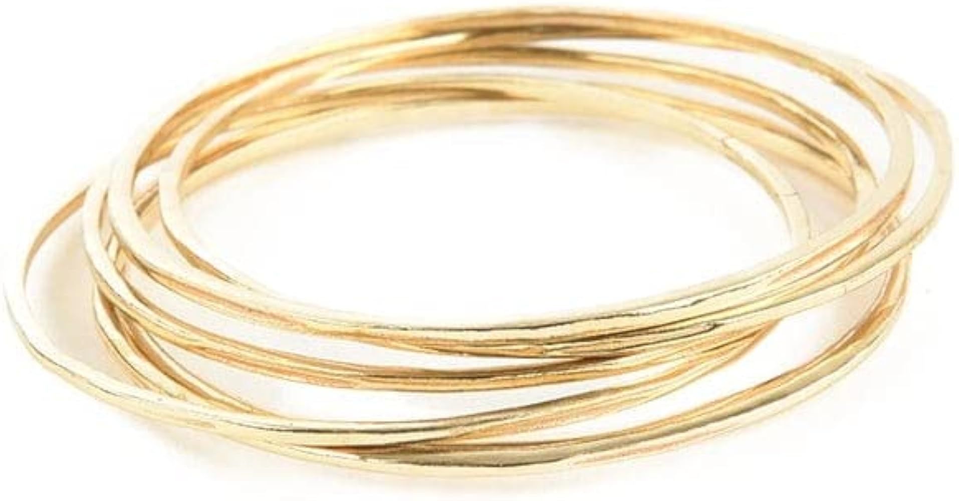 INK + ALLOY Thin Gold Bangles for Women, Katherine Boho Stackable Bracelets, Handmade Jewelry for... | Amazon (US)