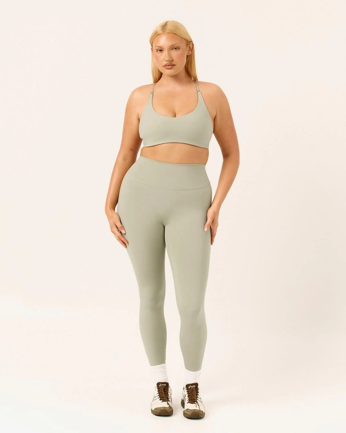 Serenity Invisible Scrunch Leggings | Sage | Crop Shop Boutique US