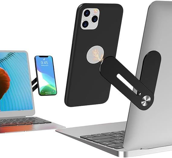 DK177 Laptop Phone Holder, Laptop or Desktop Monitor Side Mount Phone Holder, Slim Portable Folda... | Amazon (US)