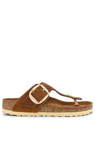 Gizeh Big Buckle Sandal in Cognac | Revolve Clothing (Global)