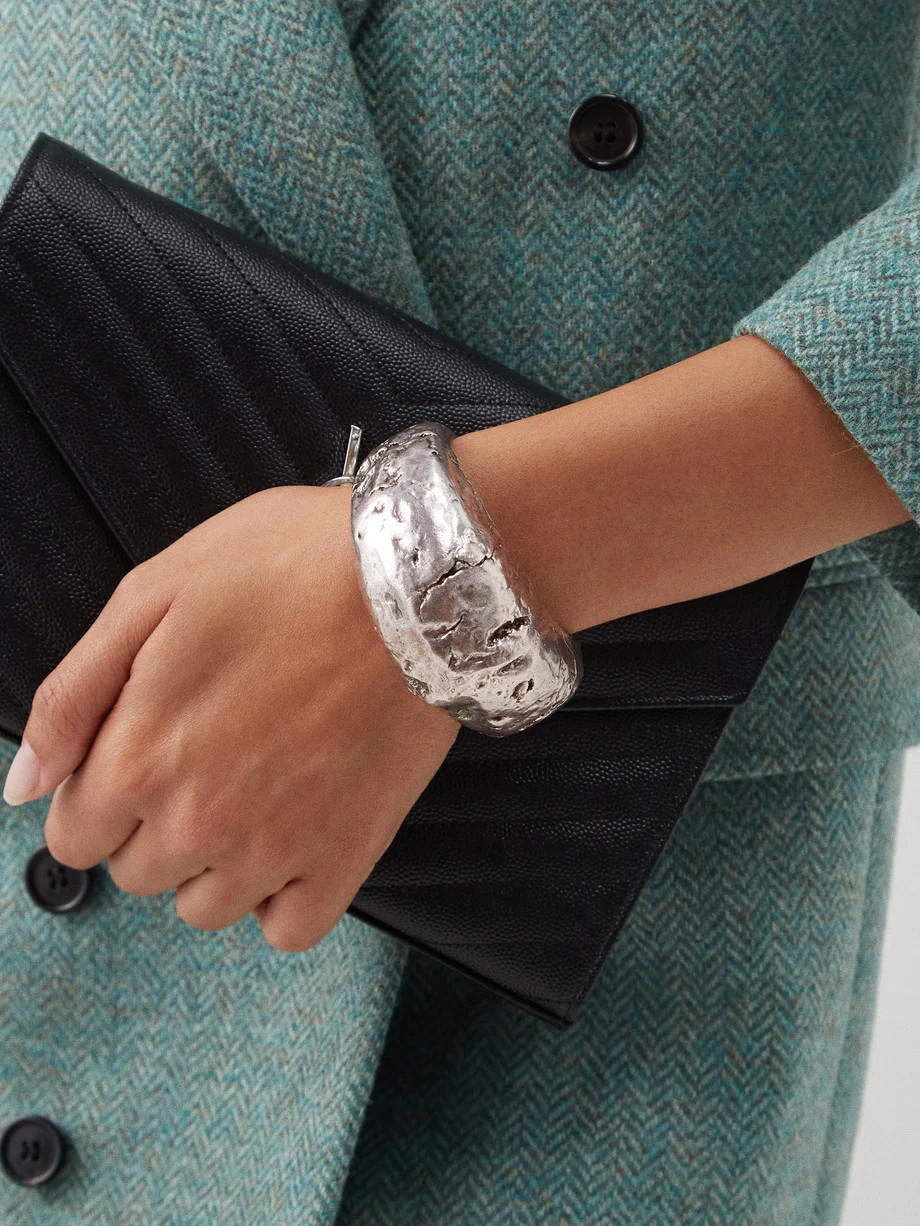 Textured metal cuff | Saint Laurent | Matches (US)
